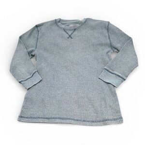 Wonder Nation Boys Waffle Knit Long Sleeve Shirt Size 6–7 Blue